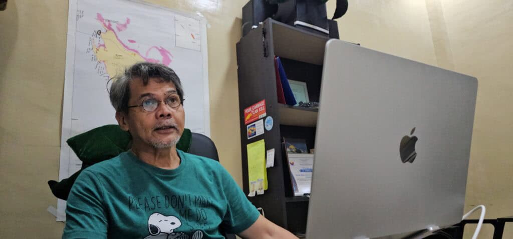 Masbate town women seek solutions as water, plastic woes strain environment 4 Manuel "Jun" Narvadez, Jr., program manager of World Wide Fund for Nature (WWF) Philippines in their office in Donsol, Sorsogon (photo by Rey Anthony Ostria, BicoldotPH)